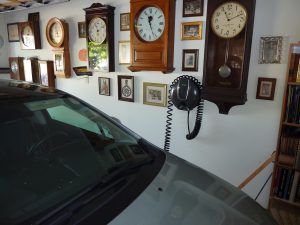 An electric Chevy Volt & electric clocks
