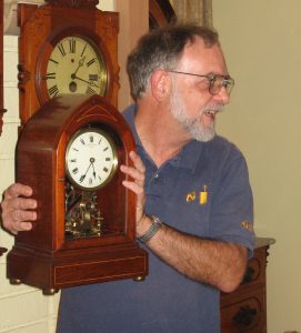An explanation of the operation of the Eureka clock at a Chapter 133 meeting