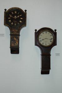 Sangamo Act of Parliament clocks, both with electrically wound 11 jewel escapements.