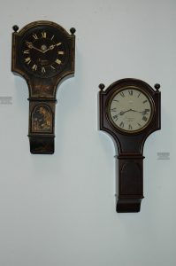 Sangamo Act of Parliament clocks, both with electrically wound 11 jewel escapements.