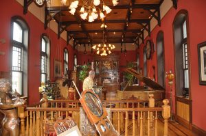 The Welte orchestrion is joined by numerous clocks, fans and other mechanical instruments in  Orchestrion Hall.