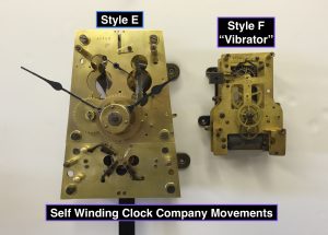 SWCC Style "F" movement next to much larger Style "E" movement.